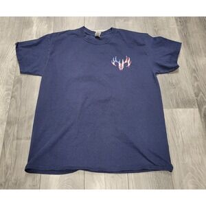 Mens Buck Wear Stand Proud T-shirt Size L Blue